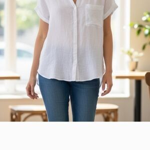Rachel Zoe White Button-Down Shirt